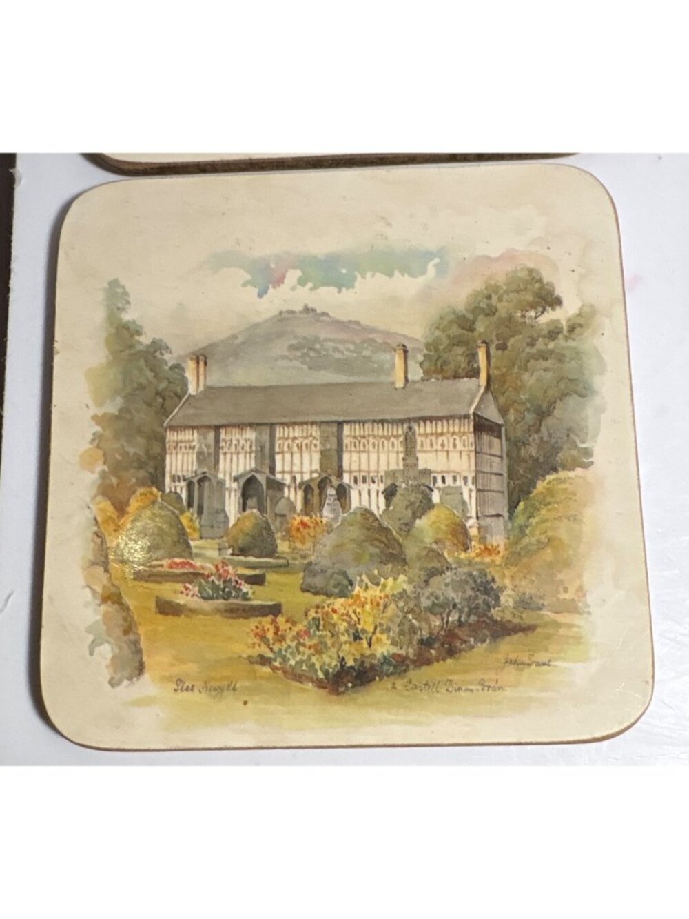 Clover Leaf Coasters Wales Today Scenic Castle Prints Lot of 6 With Original Box - Picture 5 of 16